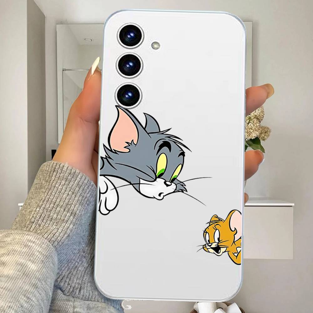 Coque de téléphone mignonne Jerry et Tom Pour Samsung Galaxy Coque transparente A52 A12 A51 S21 Edge S22ULTRA S23 S24 S20LITE Plus Ultra