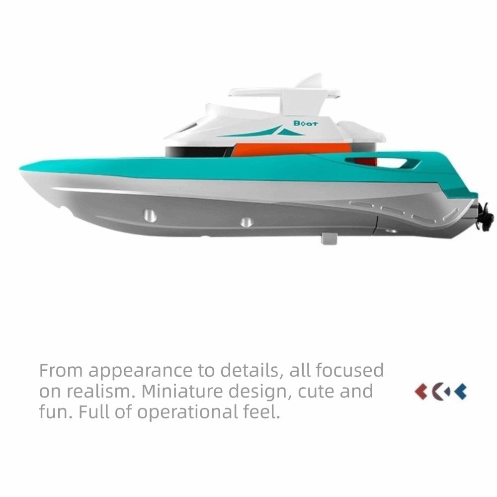 With Lights RC Boat Toy Wireless Remote Controlled RC Mini Boat Model Toy Tugboat Model Toy Gift