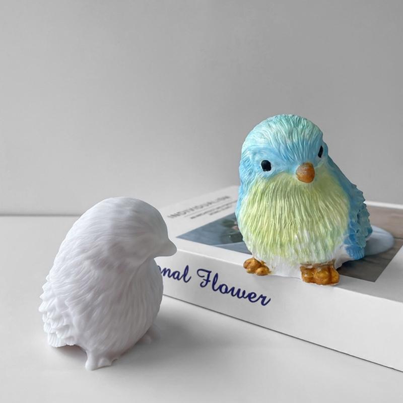 Bird Candle Silicone Mold for Handmade Desktop Decoration Gypsum Epoxy Resin Aroma Candle Mould for Home Decoration