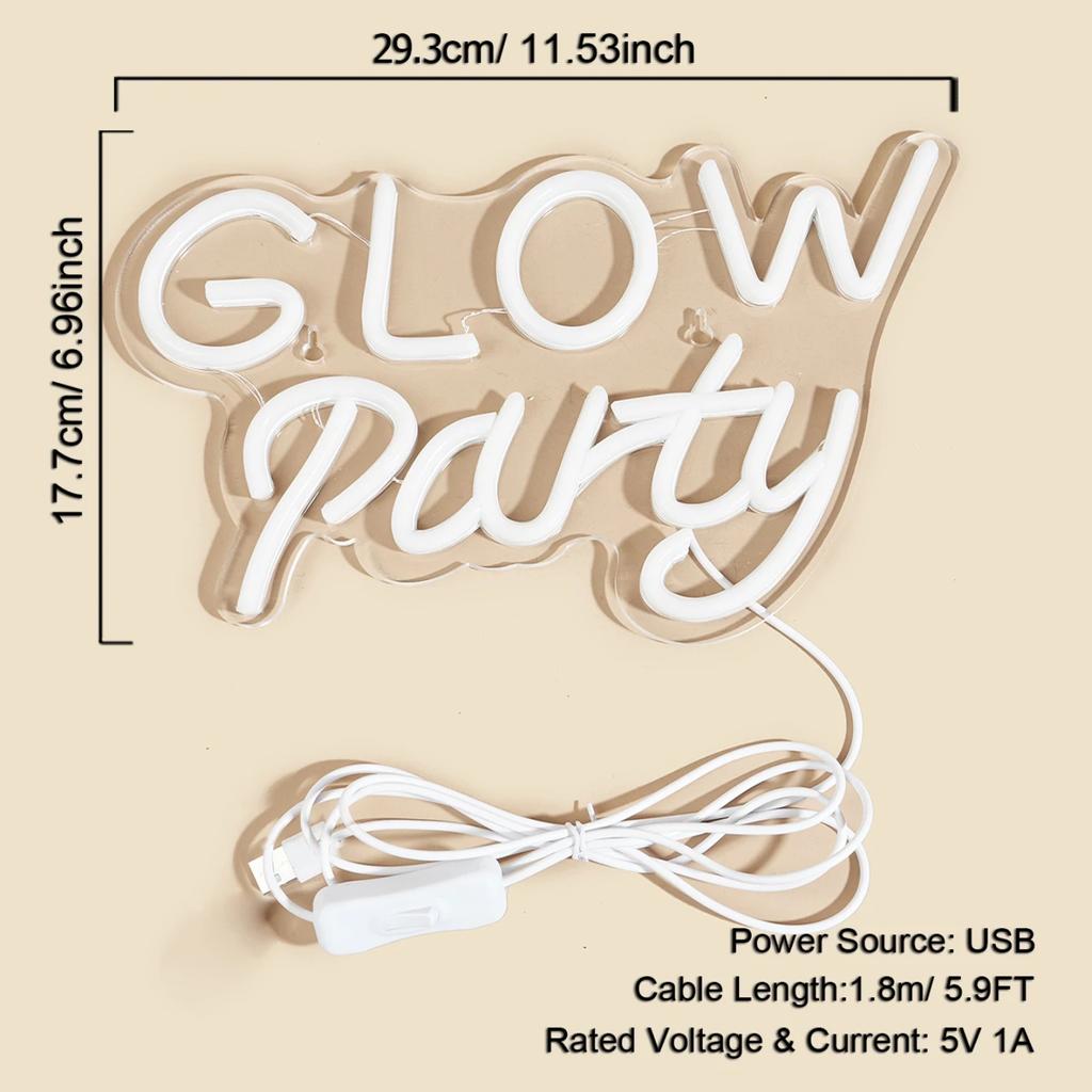 New Enhance Your Home Decor with Stylish, Eye-Catching Glowing Neon Chi-buy USB Powered Party Room Signs - Unique, Colorful Ligh