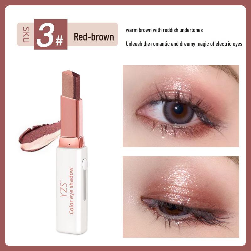 

YZS Velvet Two-Tone Shimmer Eyeshadow Stick: Effortless Gradient for Easy Application 3.8g