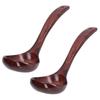 2Pcs Wooden Spoon Wood Scoop Ladle Long Handle Set Kit for Porridge Coffee Dessert9cm Spoon Width