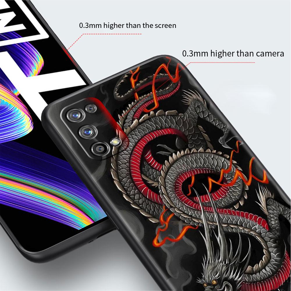 Case For Realme 8 C21y GT Neo 2 3 8i C21 7 C11 6 C12 C35 C3 GT 9 Pro C12 Silicone TPU Phone Cover Fashion Chinese Vintage Dragon
