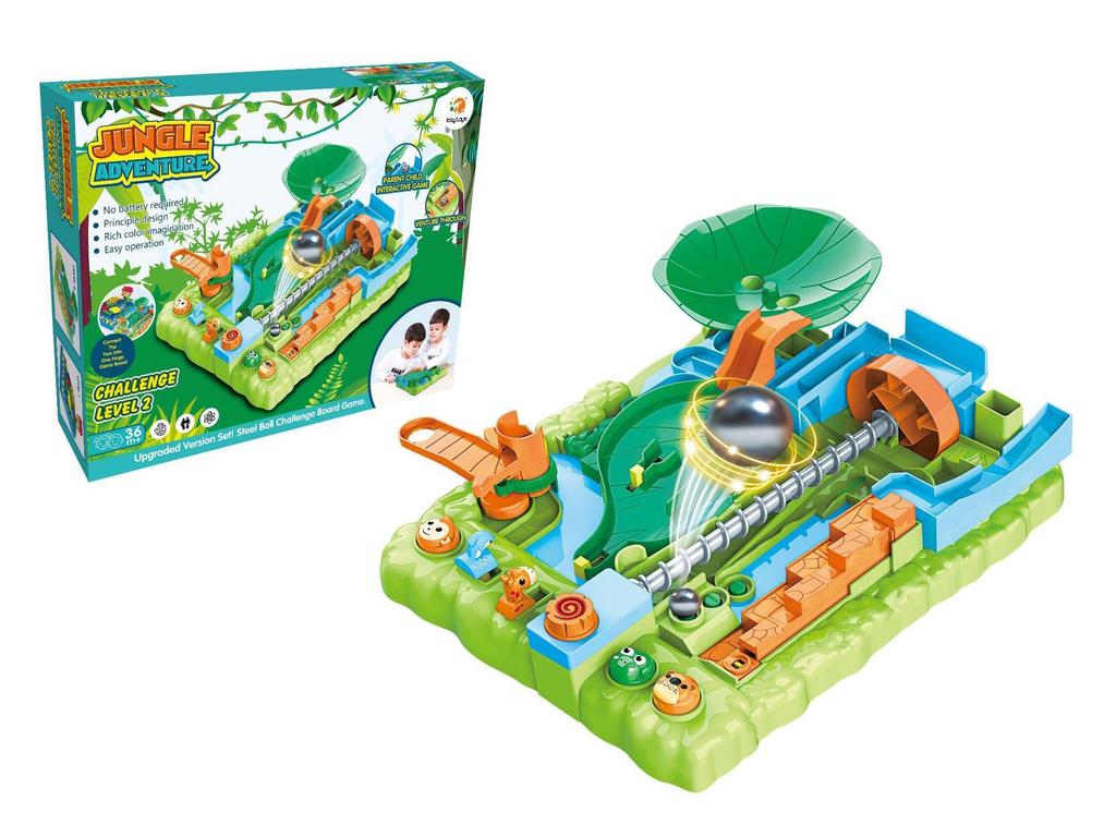 Jungle Dinosaur Adventure Marble Run Table Game for Kids - Ideal Birthday Toy