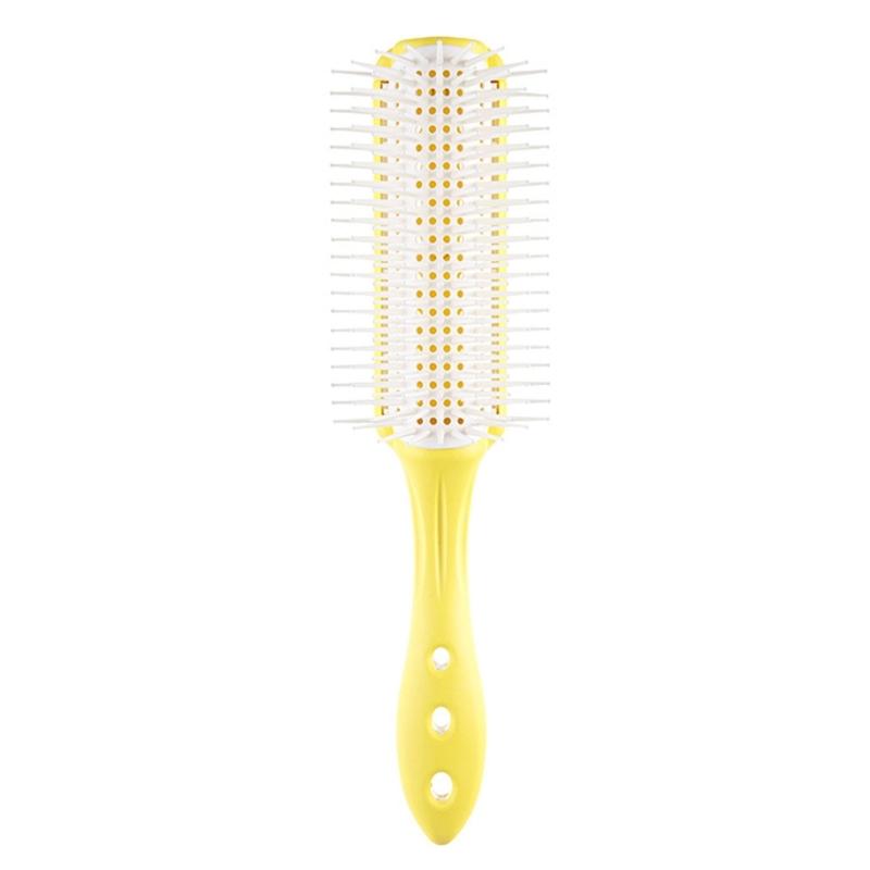 Ergonomic Detangle Hairbrush With Soft Bristles And Hollow Out Designs Hairdressing Tool Styling Comb For Oild Head