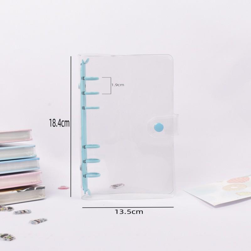 Transparent PVC A5 Planner Cover with Refillable Binder & Zipper Bag