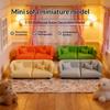 Miniature Sofa Model 1 12 Scale Dollhouse Furniture Soft Couch Decorative for Living Room Kids Room Display