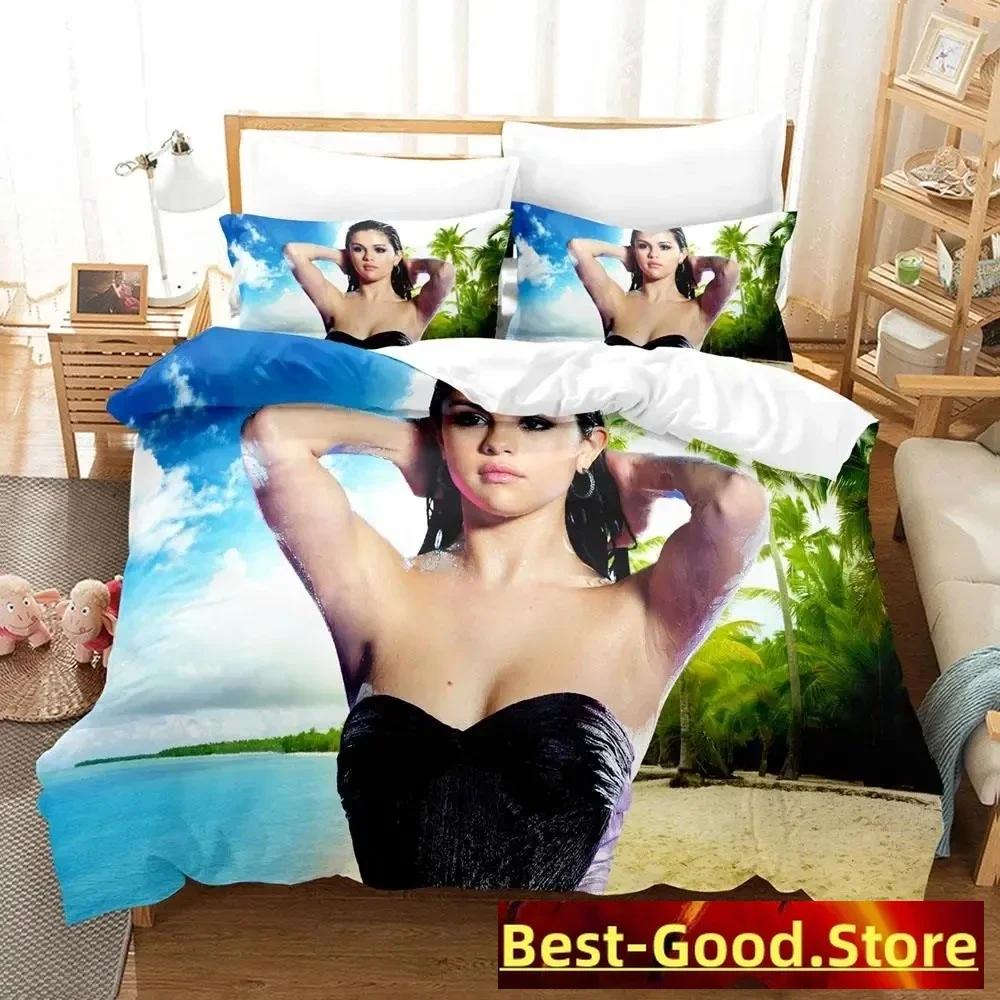 Sexy Selena Gomez Beding Set Single Twin Ful Quen King-Sized Dimensionsd Dimensions Bed Linen Set Adult People Kid Bedrom Duvetcover Sets Anime Parure