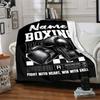 Custom Name Boxing Theme Printed Blanket - Perfect for Couch, Bed, Travel & Outdoor Use | Machine Washable, Cozy & Durable.
