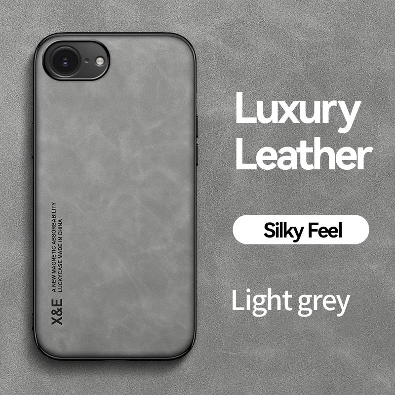 KEYSION Luxury Retro PU Leather Case for iPhone 16e Soft Silicone+PC Shockproof Phone Back Cover for iPhone 16e 2025