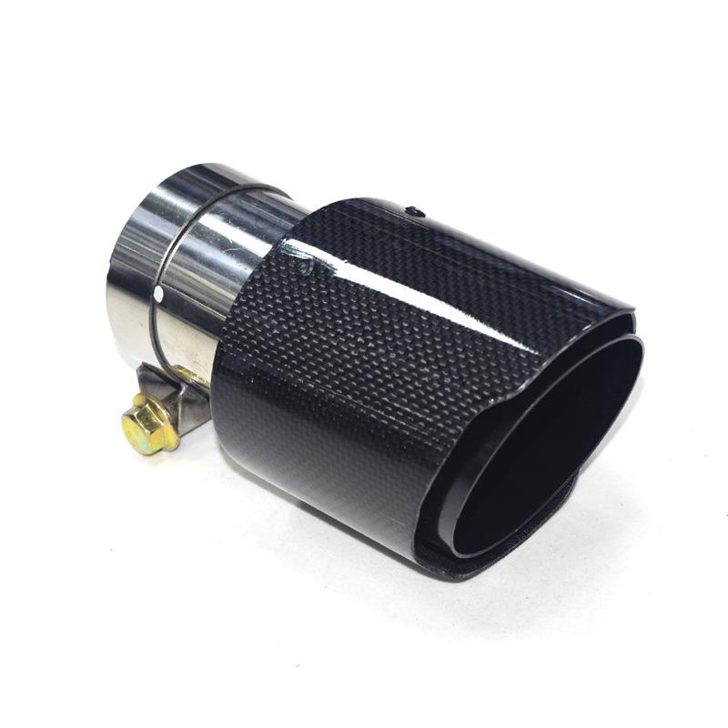 

Универсальная выхлопная труба из углеродного волокна: Прямой/Закатанный край, Матовый черный, Бессварная установка Mai Qilong