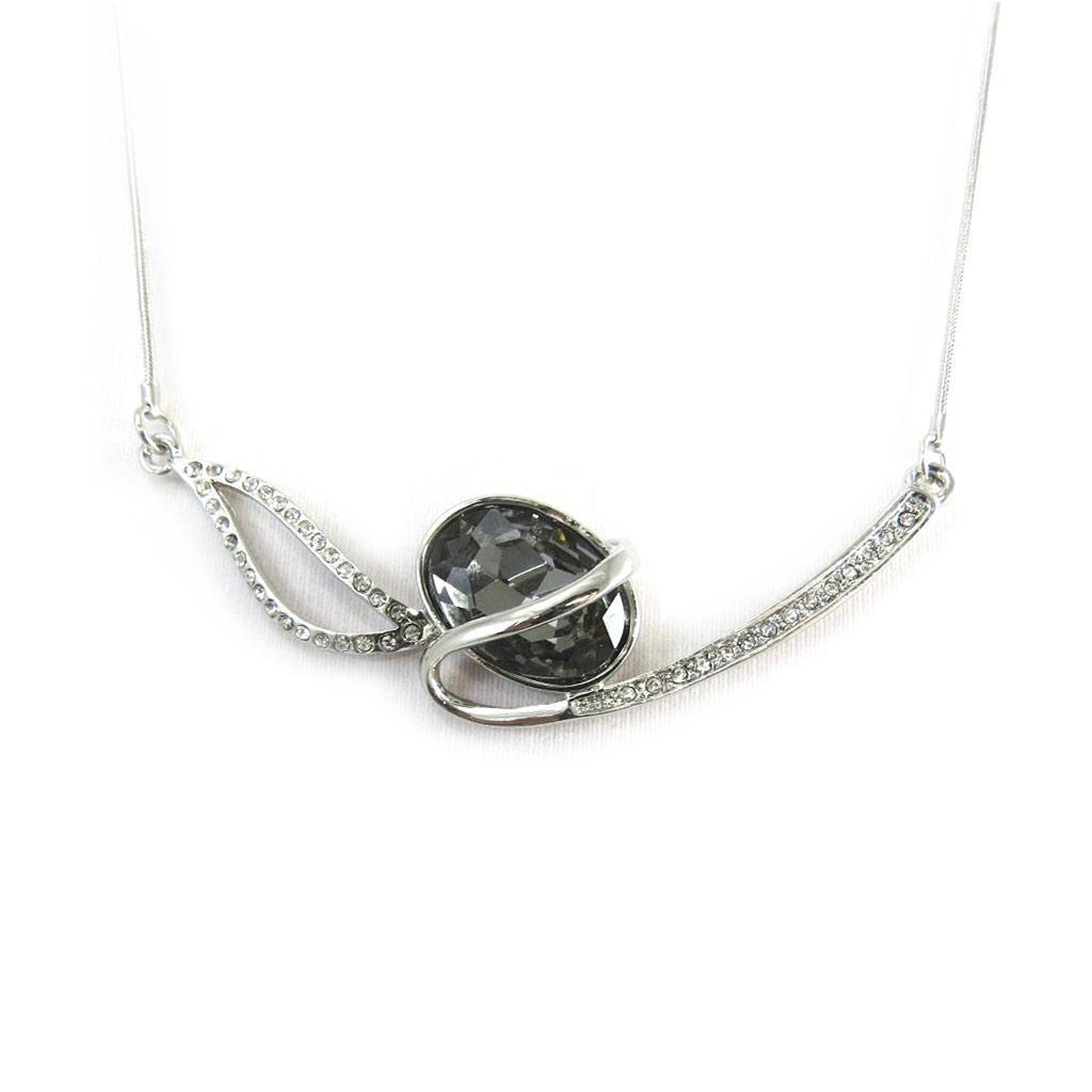 Les Trésors De Lily [N3084] - Gray 'Sissi' Designer Necklace