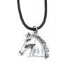 Running Horse Pendant Elephant Necklace Equestrian Western Jewelry With 45cm Leather Chain