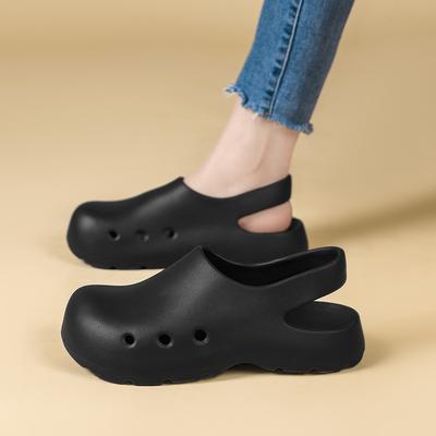 Heel With Bag Head Slippers Women'S Nurse Operating Room Hole Shoes Wear Non-Slip Outdoor Beach Sandals Women