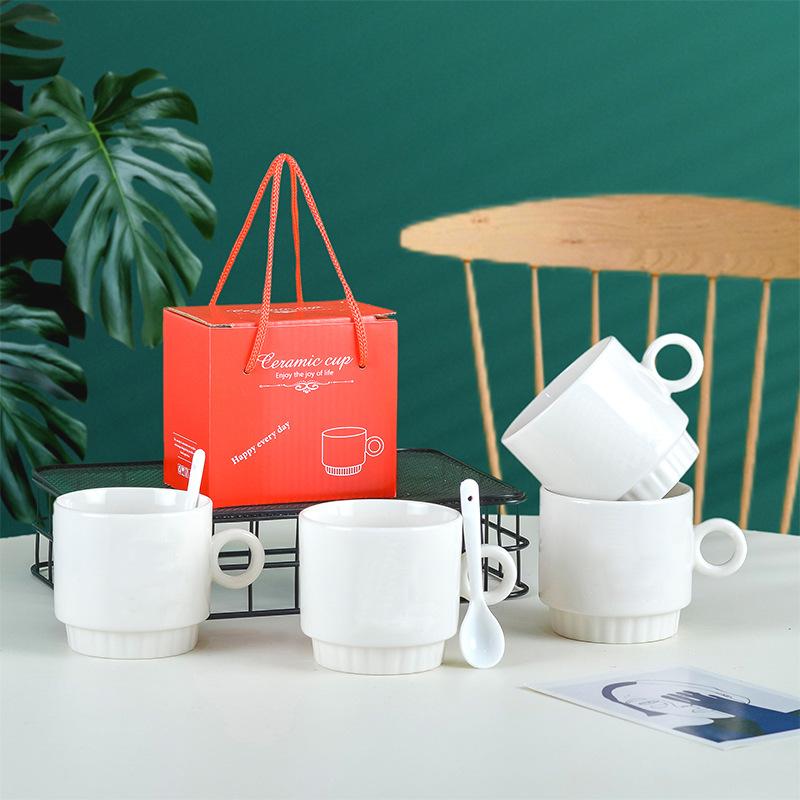 Ceramic Cup Gift Box Set Coffee Cup Creative Event Promotional Gifts Holiday Cup Souvenir