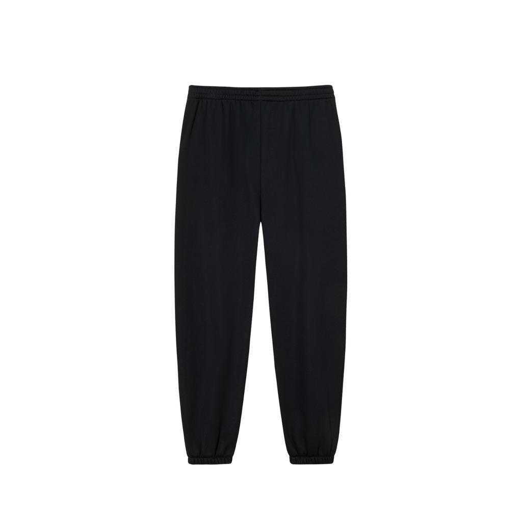 Anta Lifestyle Series Campus Commuting Casual Fashion Training Warm Comfortable Fleece Thick Knit Sports Pants Unisex Bottoms Black 972618301-1