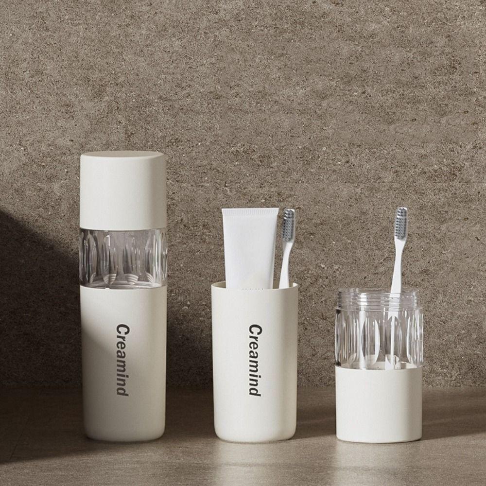 

Space-saving Travel Wash Cup Portable Toothpaste Case Hygiene Mouthwash Storage Box Washroom