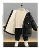 Boys' Velvet Lined Lambskin Winter Cotton Jacket