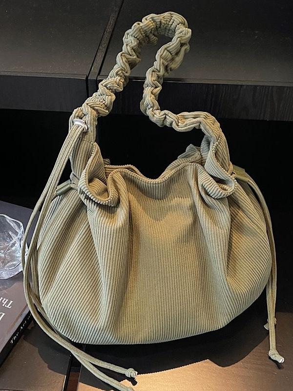 Kord Umhängetasche für Damen im koreanischen Stil: Handtasche mit großem Fassungsvermögen, lässig, für Reisen und Einkaufen