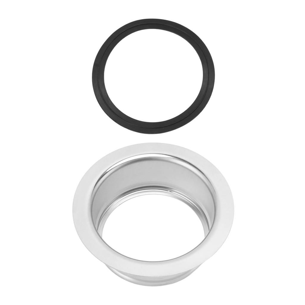 Extended Sink Flange Stainless Steel Silver Garbage Disposal Sink Flange Replacement for Kitchen