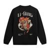 Li Ning Sports Lifestyle Series Loose Fit Round Neck Embroidered Couple Sweatshirt Unisex sweatshirt AWDW385-9