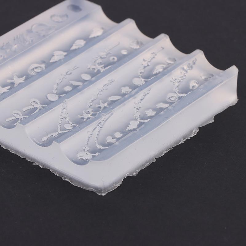 Cartoon Shell Chains Silicone Nail Mold Flower Nail Decorations Nails Diy Design High Quality Stereoscopic Stamping Plate Art