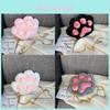 Plush Cat Paw Mini Crossbody Bag With Zipper Closure For Daily Casual Use