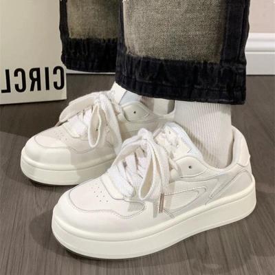 Popular Women Samll White Shoes Street Style Student Casual Sneakers Thick Bottom Skateboard Shoes Fashion Shoes For Woman Mujer