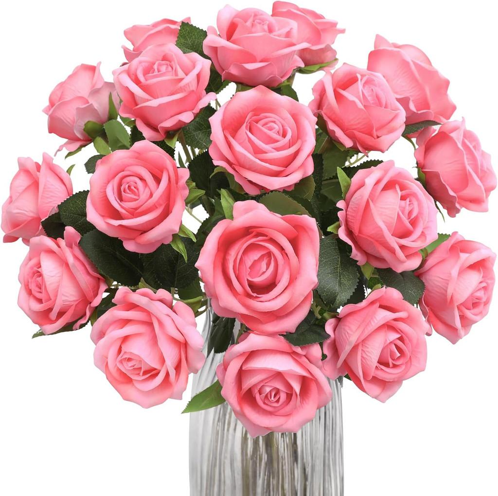 Gothic Style Silk Rose Artificial Flower With Curved Stem For Wedding And Party Arrangements