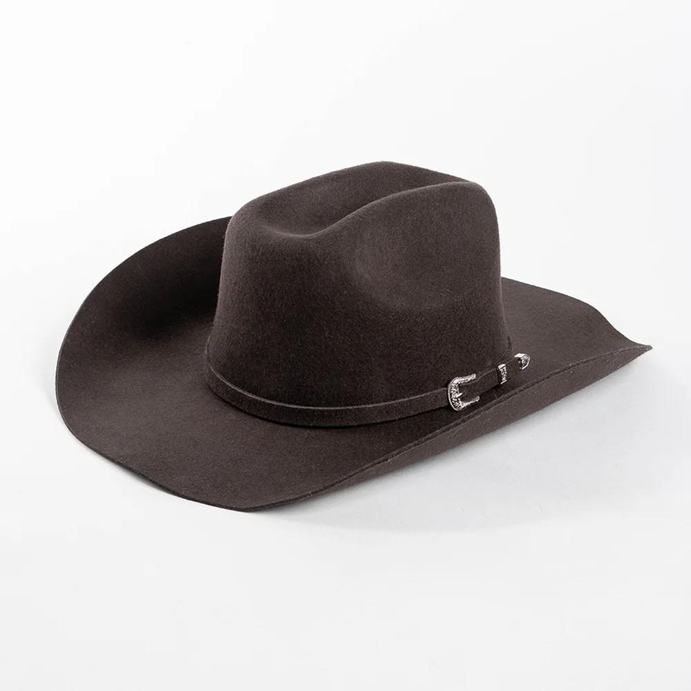 Big Size Wome Men Black Real Wool Fedora Blue Hot Pink  Western Cowboy Hat Gentleman Jazz Sombrero Hombre Cap Dad Cowgirl Hats