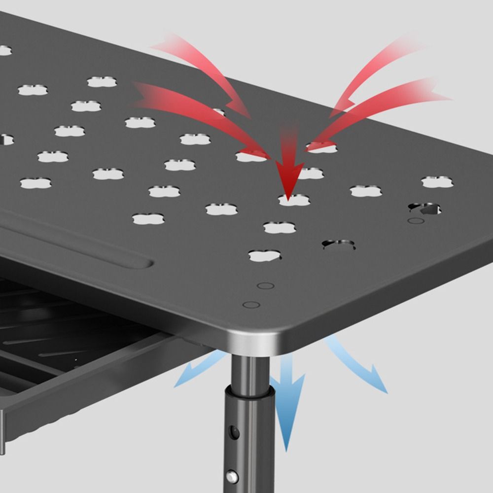 Steel Construction Computer Monitor Riser Airflow Vents Computer Monitor Holder Workplace