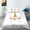 Unicorn Cute Bedding Set Single Twin Full Queen King Size Polyester Bedroom Duvet Cover Aldult Kids Comforter Quilt Cover Set