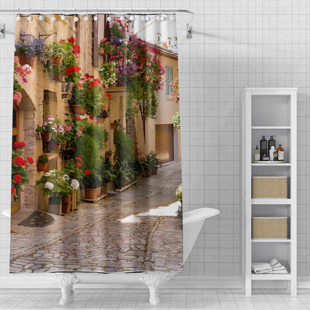 Home Shower Curtains for Bathroom Landscape Animals Waterproof Fabric Bathroom Curtains Modern Shower Curtain 180x200 240x200