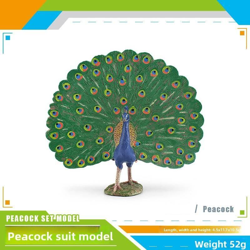 Realistic Wildlife Peafowl Model Pvc Animal Toy For Childrens Educational Play Peacock A