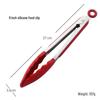Silicone High-Temperature Resistant Tongs - Ideal for Grilling, Frying, and Bread - Stainless Steel Kitchen Tool