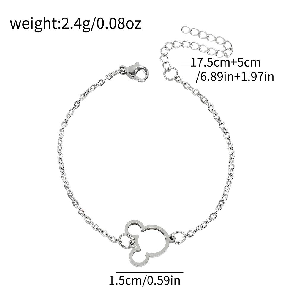 Anime Character Bracelet Fashion Cute Gold Silvery Bangle For Women Girls Jewellery Gifts