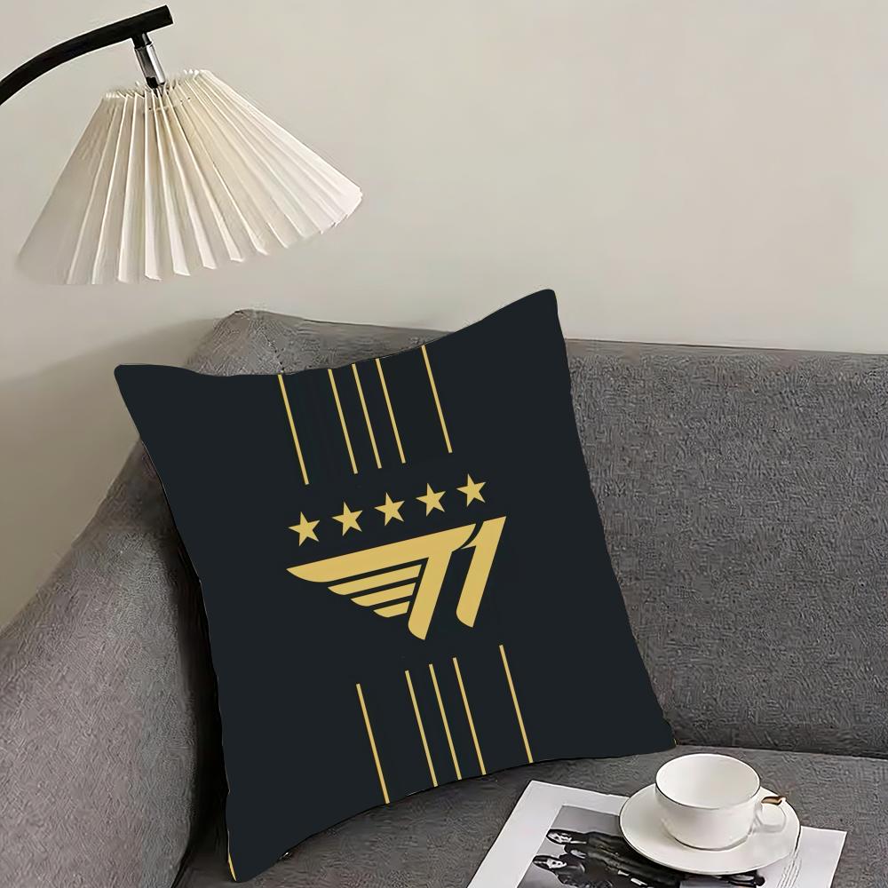 F-Faker LOLS SKT T1 2024 Five Champion Cushion Cover Reversible Plush Pillow Cover – For car, sofa, bedroom, perfect as a gift.