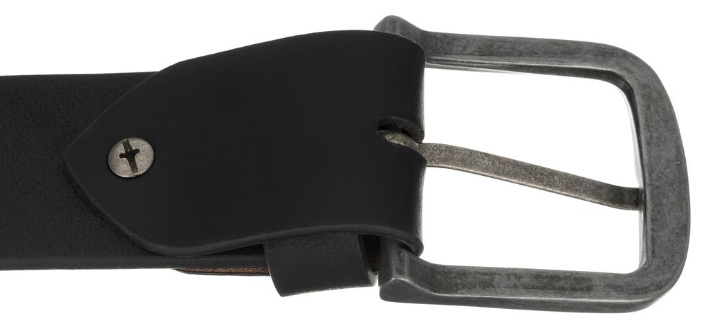 Wide leather belt R-PS-01-100-3330 Black