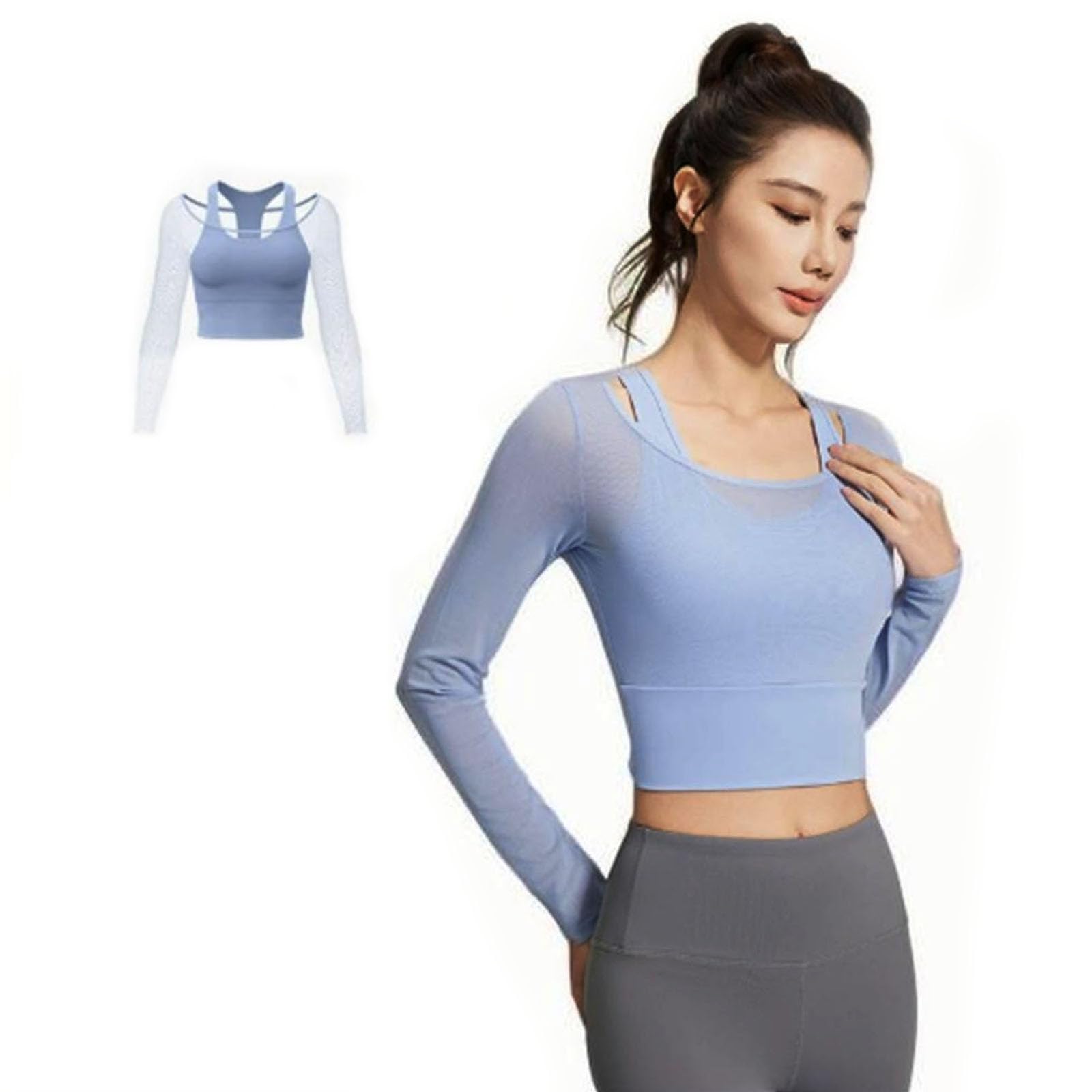 

Yodilala Yoga Top with Yoga Sports Strong Support for Lightweight and Convenient and Light Frost Size M Bra, Bra, High-Intensity Exercise, Breathable,