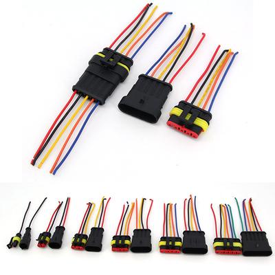 1Conjunto 1P 2P 3P 4P 5P 6P Vias Impermeável Elétrico carro Auto Conector Cabo 18awg Plugue Macho Fêmea Cabo para Carro Motocicleta