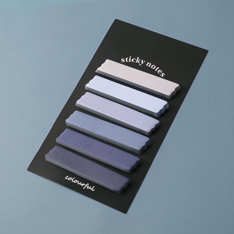 Solid Color Sticky Note Index Label Book Notebook Page Marker Paper Bookmark Tearable Waterproof Stationary Stickers