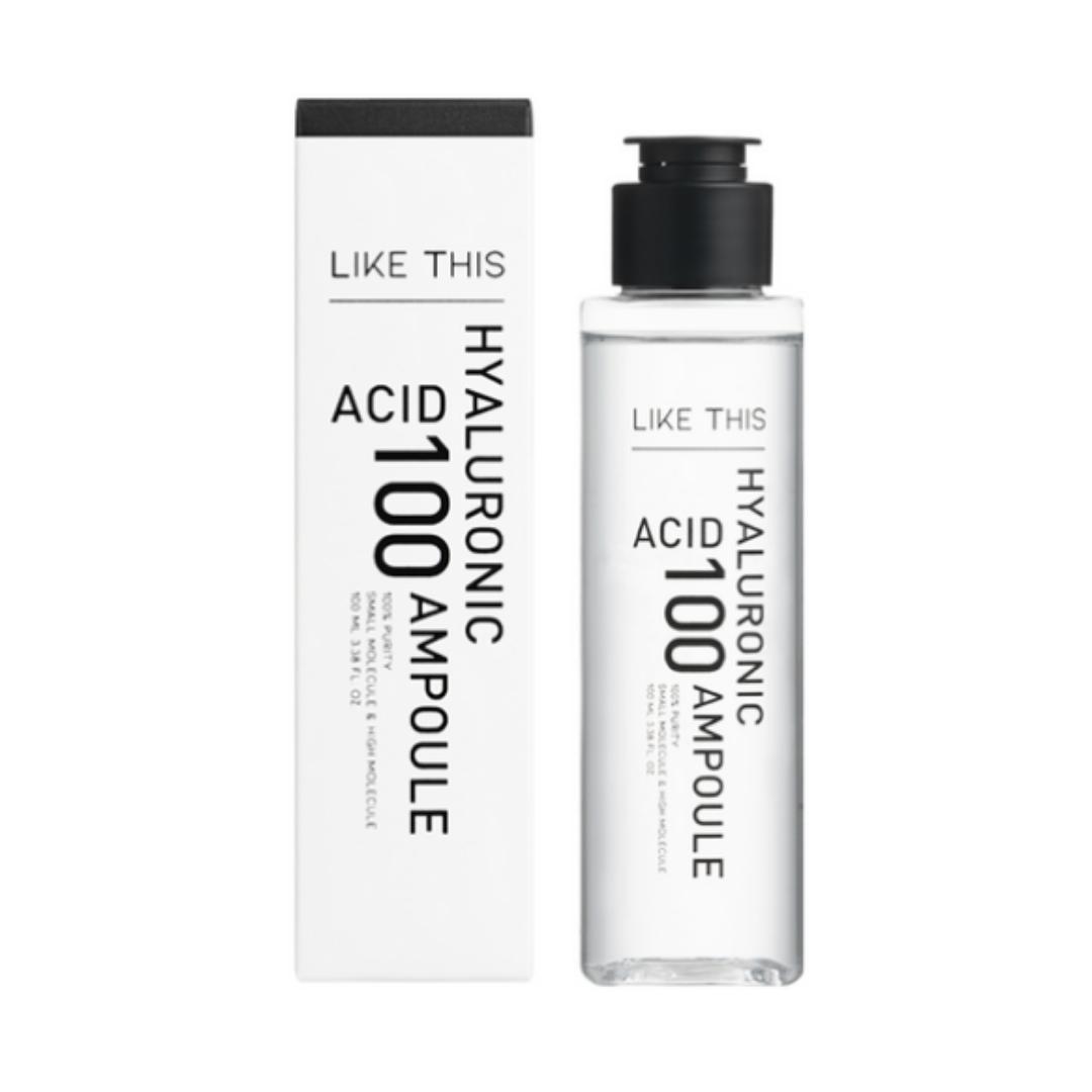 LIKE THIS Гиалуроновая 100% Чистая Высококонцентрированная Ампула Гиалуроновой Кислоты — 100 мл — 1 шт.