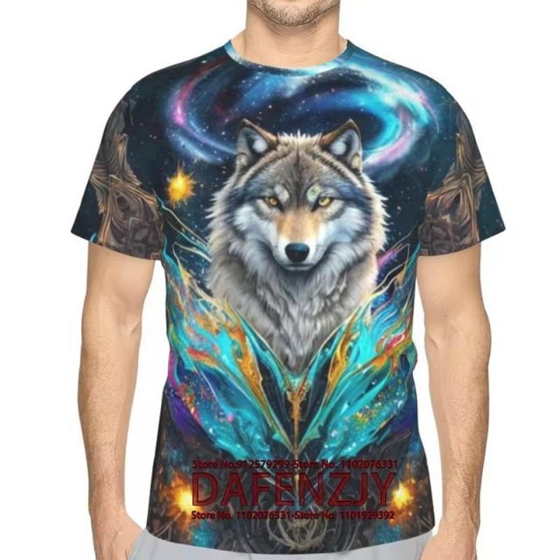 

Wolf T Shirt Mens Animal Print Short Sleeve Top 3D Casual Street Man s T-shirt Oversized Tee Shirt Men Vintage Clothin XL