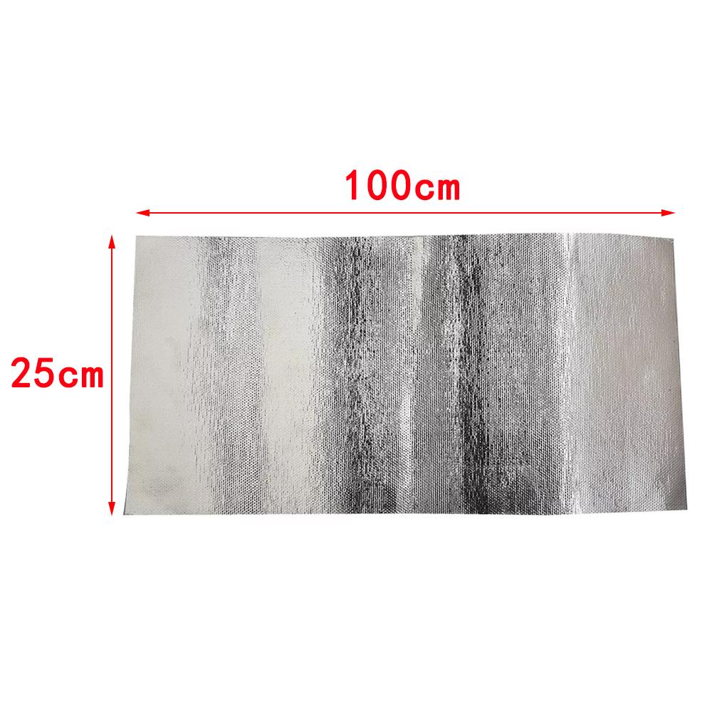 25x50cm 25x100cm 1pcs Car Heat Protection Film Car Fender Heat Auto Motorcycle Heat Shield Insulation Exhaust Engine Film Wrap