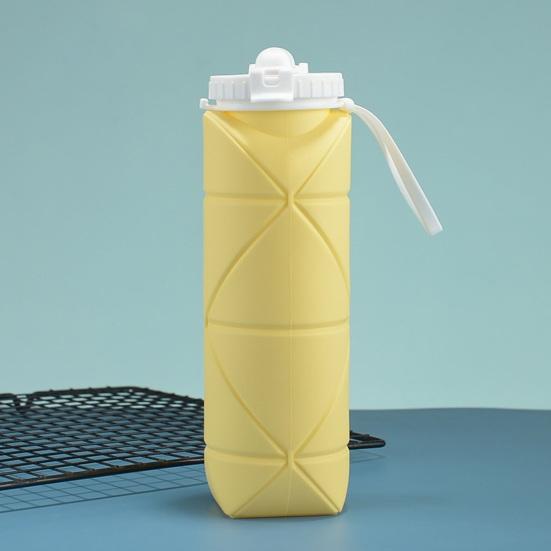 Collapsible Water Bottle Reusable Leak-Proof Silicone Water Cup 600ml Large Capacity Straw Cup Portable Outdoor Sports Kettle