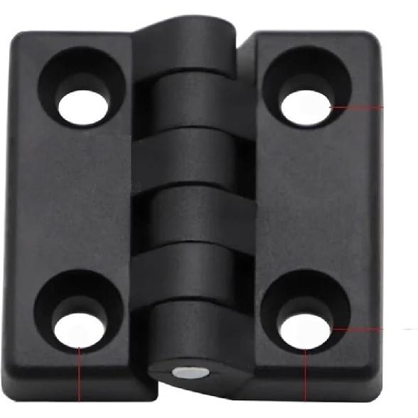 Ball Bearing Door Hinges 10PCS Small Hinges Black Mini Plastic Door Bearing Butt Cabinet Drawer Jewellery Box ABS Hinge for Furniture Hardware(40x40)
