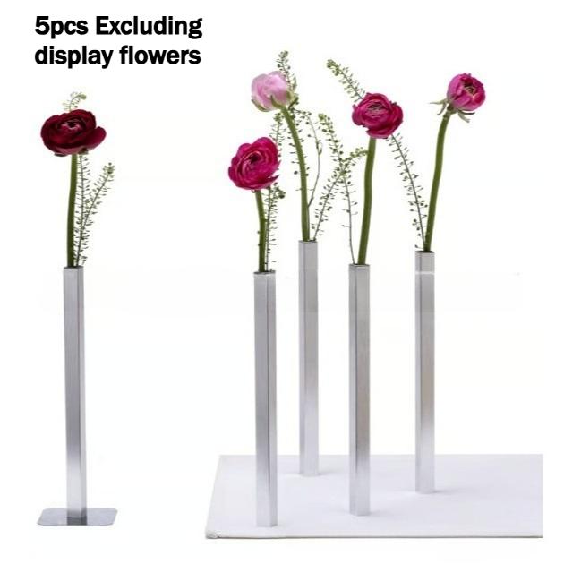 Edelstahlvase | Minimalistische Blumenvase für Wohnkultur, Luxuriöser Metall-Blumenarrangement-Behälter für Hochzeit Wohnkultur