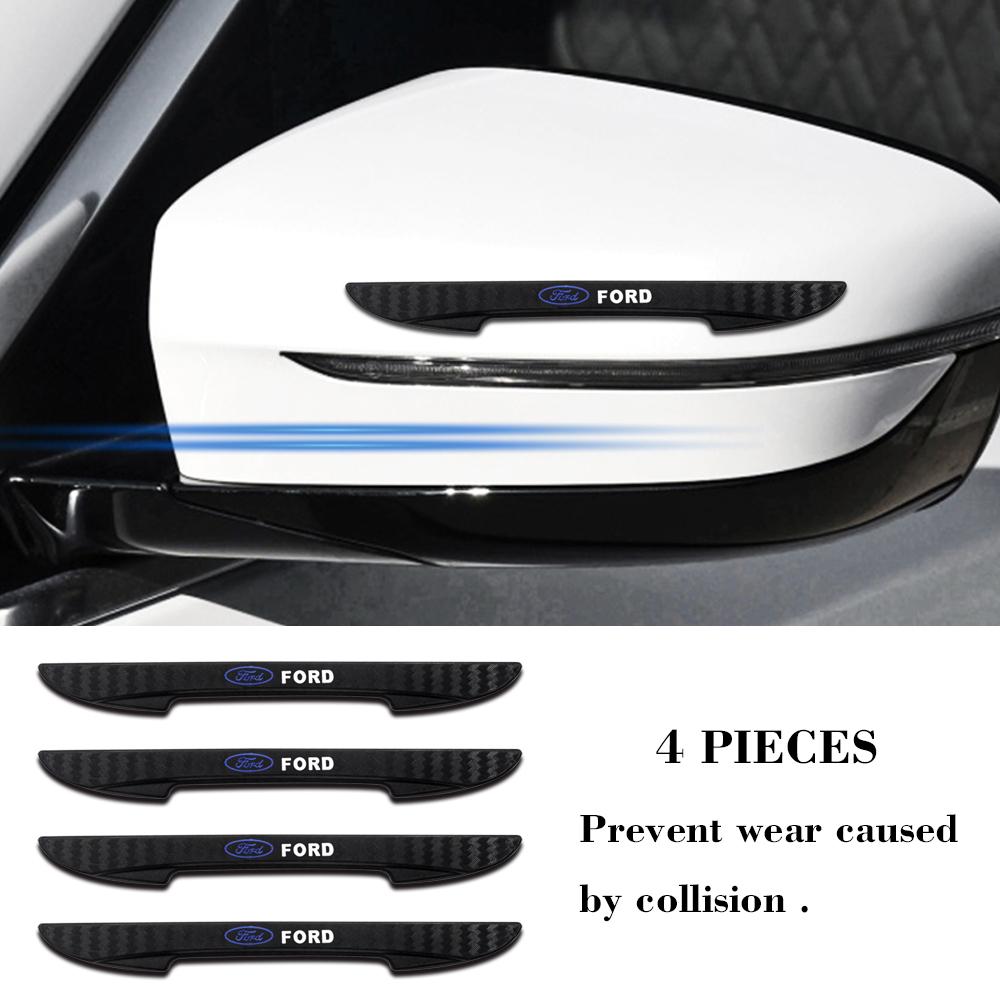 NGGU1 4pcs Rubber Car Door Edge Protector Sticker Anti Collision Anti-scratch Strips For Ford Mondeo Focus 2 3 4 Mustang