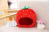 Bestmaple Animal Cap Costume Plush Fluffy Moko Hat Strawberry Cosplay Mask