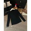 Simple Basic Pure Color All-Matching round Neck Pullover Long Sleeves T-shirt Female Autumn Soft Glutinous Inner Bottoming Shirt Ins Tops